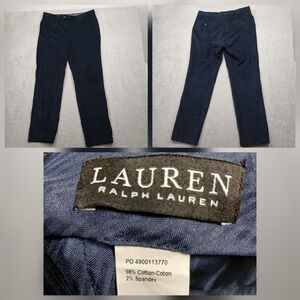Lauren Ralph Lauren Mens 36x32 Stretch Corduroy Pants Navy Blue